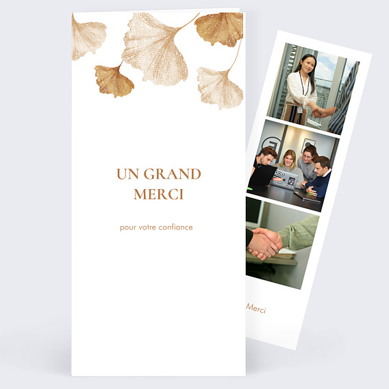 Carte remerciement professionnel Remerciement Chic