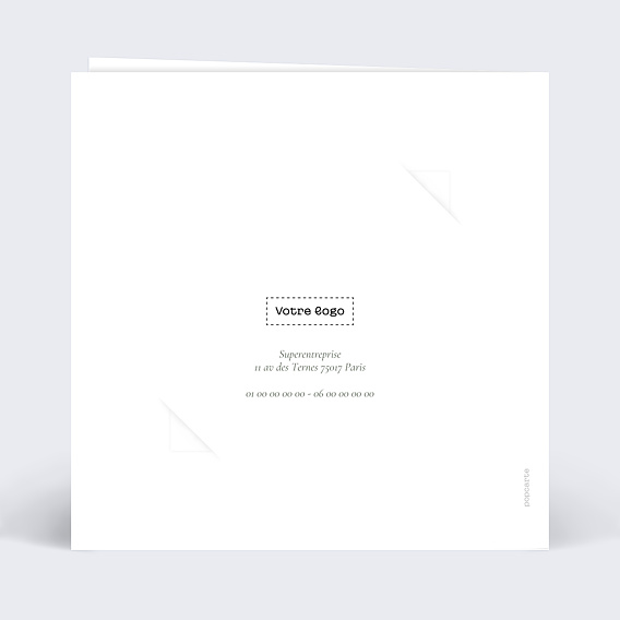 Carte remerciement professionnel Cultiver les relations Verso