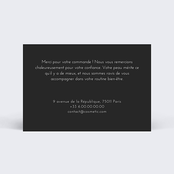 Remerciements Professionnels Cosmétique