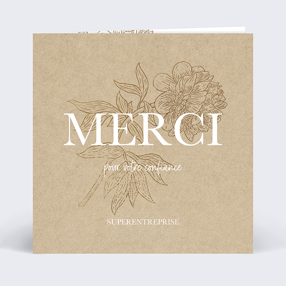 Remerciements Professionnels Merci fleuri avec graines