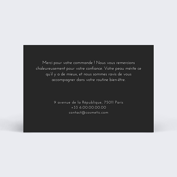 Remerciements Professionnels Cosmétique