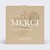 Carte remerciement professionnel Merci fleuri avec graines Recto