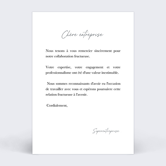 Remerciements Professionnels Effet Photo Vintage