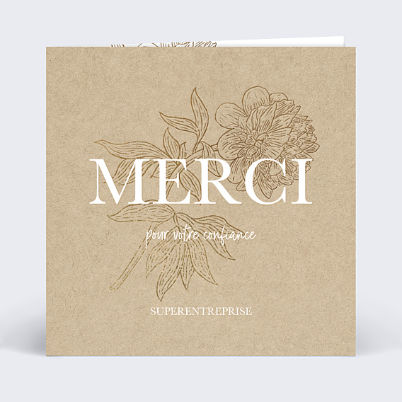 Remerciements Professionnels Merci fleuri avec graines
