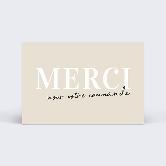 Carte remerciement professionnel Moderne Recto