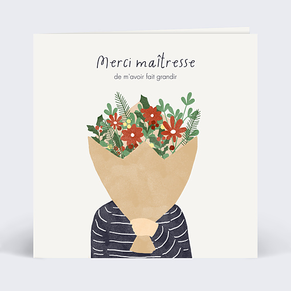 Carte de remerciement Bouquet à offrir