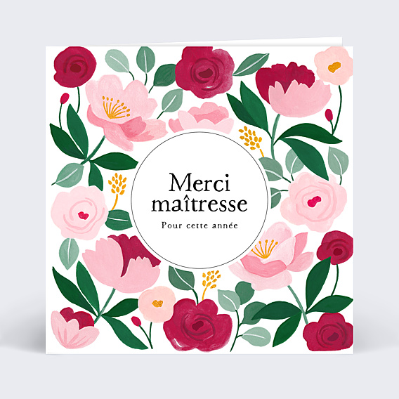 Carte de remerciement Eclat Floral