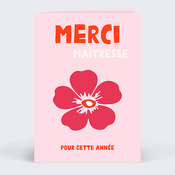 Carte de remerciement Fleur iconique