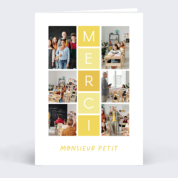 Carte de remerciement Marelle maître