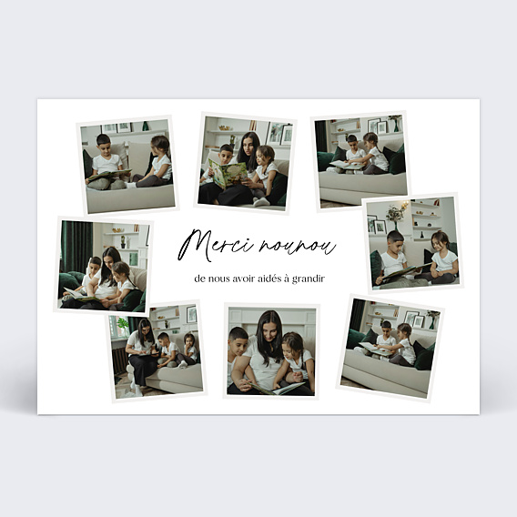 Carte de remerciement Multi polaroids