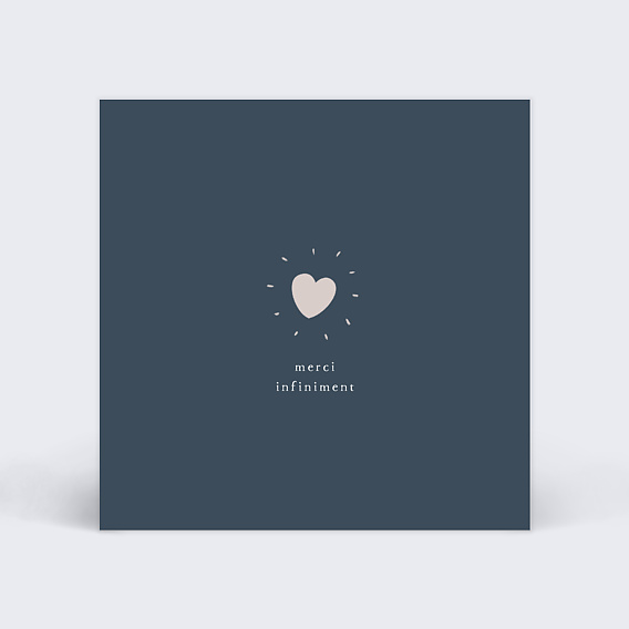 Carte remerciement invitation Petit coeur