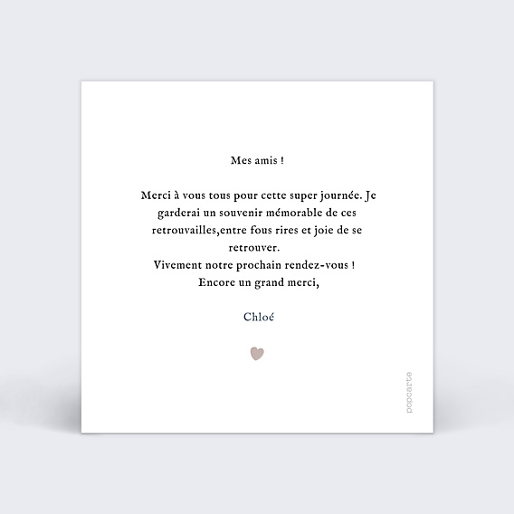 Remerciements Toutes Occasions Petit coeur