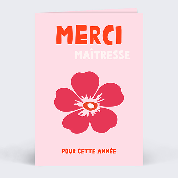 Carte de remerciement Fleur iconique