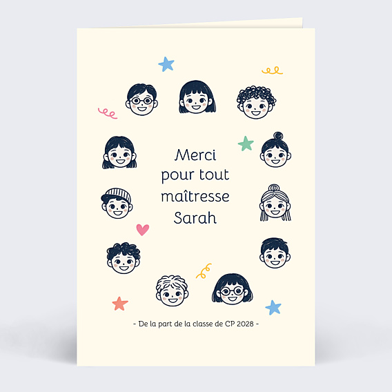 Remerciements Toutes Occasions Écoliers