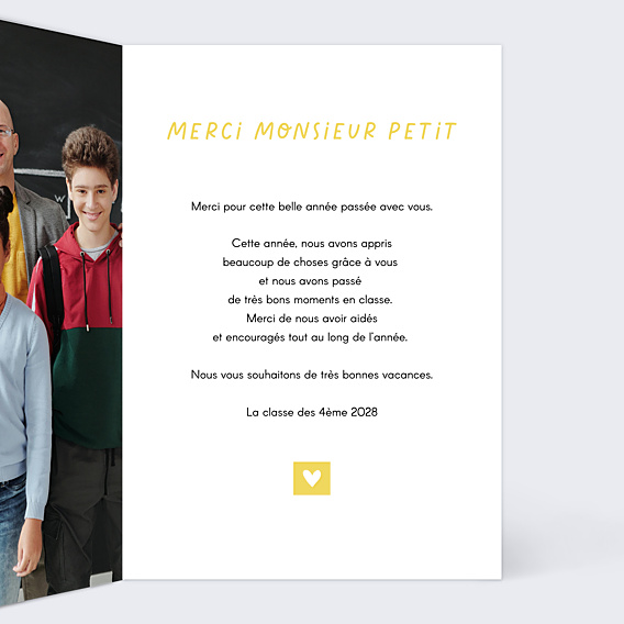 Remerciements Toutes Occasions Marelle maître