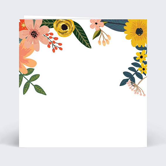 Carte de remerciement Fleurs pour Maîtresse Verso