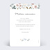 Carte remerciement invitation Frise Fleurie Verso