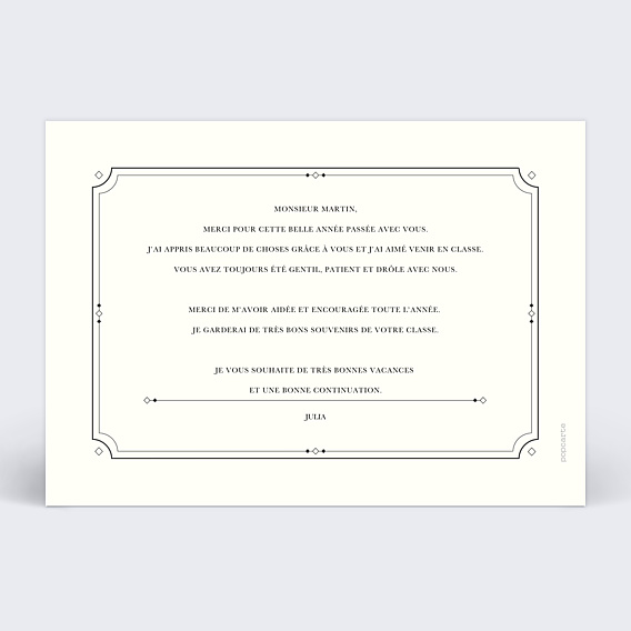 Remerciements Toutes Occasions Le diplôme
