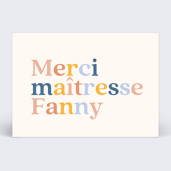 Remerciements Toutes Occasions Merci coloré