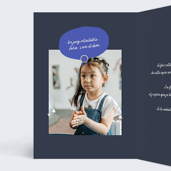 Carte de remerciement Le Meilleur Maître Intérieur Gauche