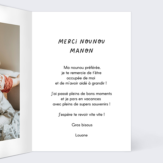 Remerciements Toutes Occasions Marelle nounou