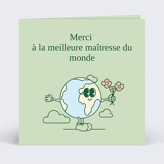 Carte de remerciement Meilleure du Monde