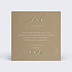 Carte remerciement invitation Couronne de Feuilles sur Kraft Verso