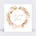 Carte remerciement invitation Ronde Florale