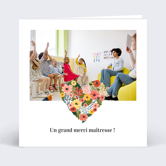 Carte de remerciement Joli Coeur