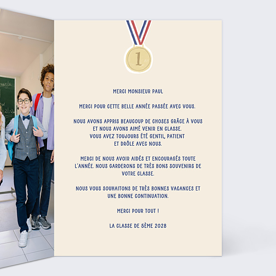 Remerciements Toutes Occasions Médaille