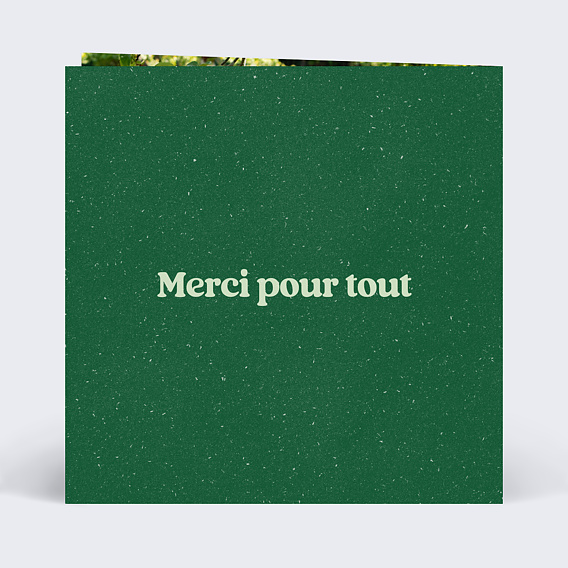 Carte de remerciement Meilleure du Monde Verso