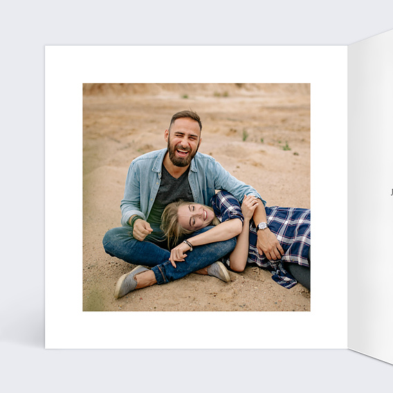 Carte de remerciement With Love Intérieur Gauche