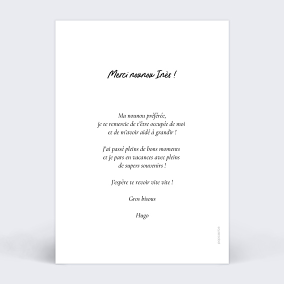 Remerciements Toutes Occasions Définition nounou