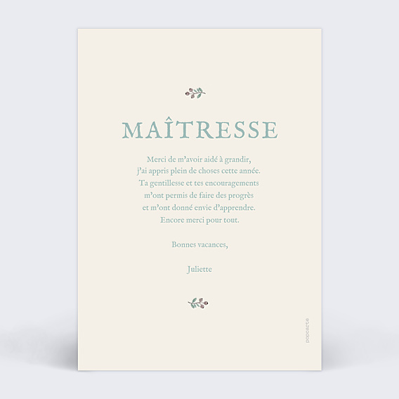 Remerciements Toutes Occasions Florale minimale