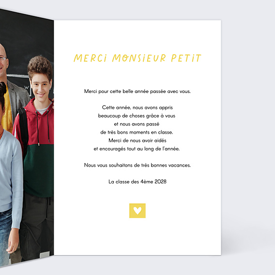 Remerciements Toutes Occasions Marelle maître