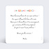 Carte remerciement invitation Lettres Colorées Verso