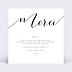 Carte remerciement invitation Stylo Plume Verso