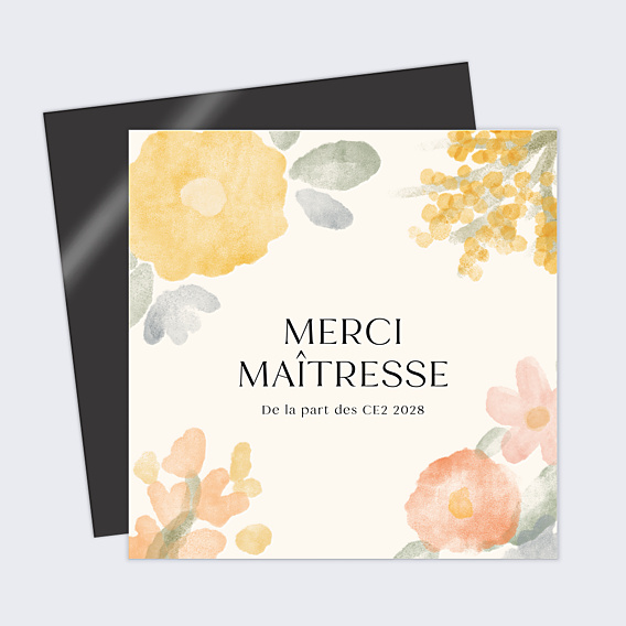 Remerciements Toutes Occasions Aquarelle printanière