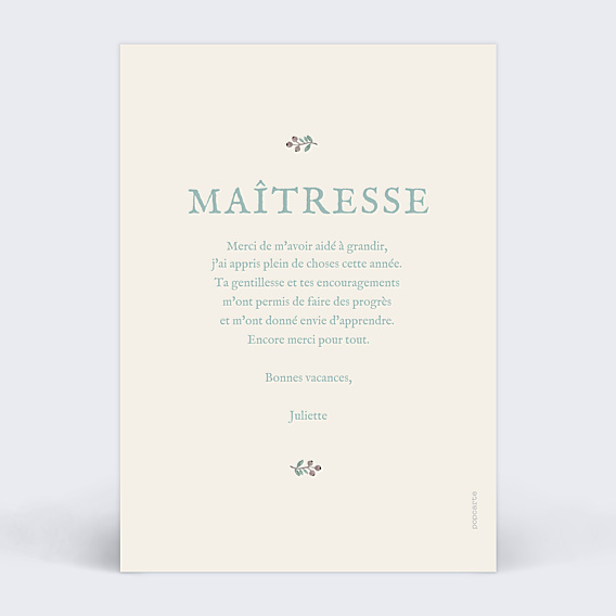 Remerciements Toutes Occasions Florale minimale