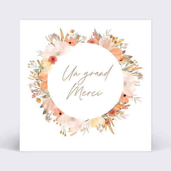 Remerciements Toutes Occasions Ronde Florale