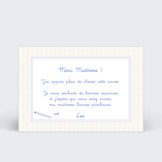 Remerciements Toutes Occasions Merci Maîtresse
