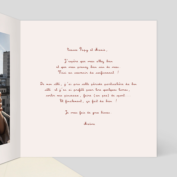 Carte de Correspondance Kit de Survie Intérieur Droit