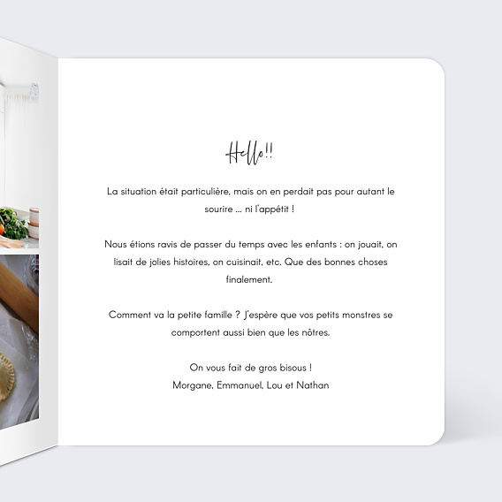 Carte amitié Classique Intérieur Droit