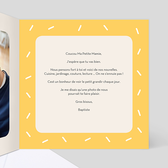 Carte amitié Restons Positifs Intérieur Droit