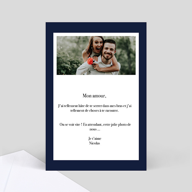 Carte de Correspondance Près du coeur Verso
