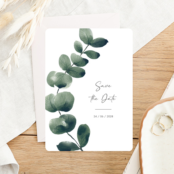 Save the date  Branche d'Eucalyptus