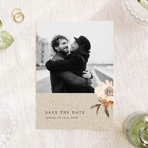 Save the date Bouquet Parfumé