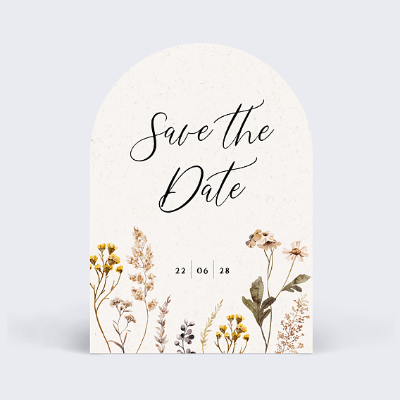 Save the date Bouquet Sauvage