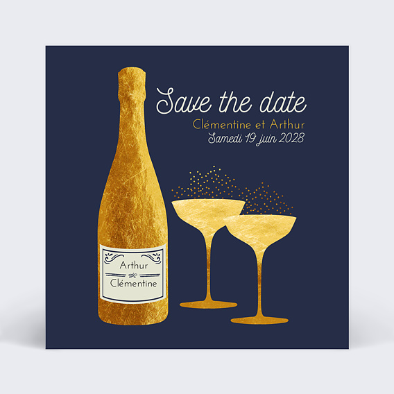 Save the Date Bulles Ocre