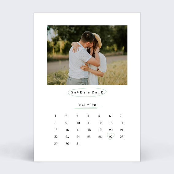 Save the date Calendrier